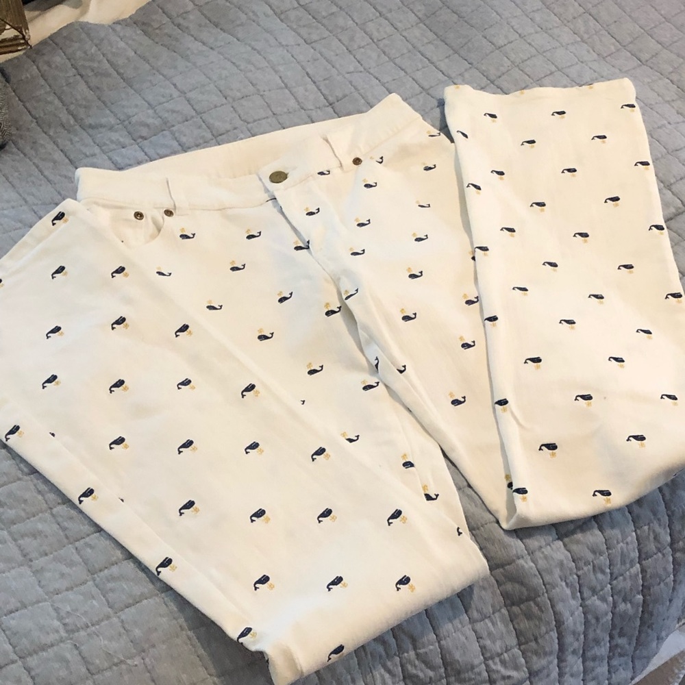 White Lily Pulitzer whale jeans